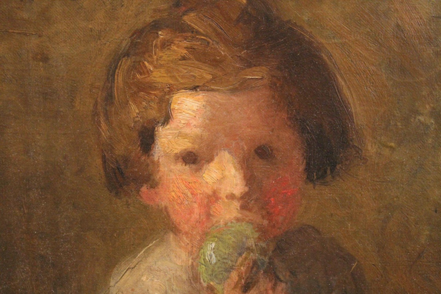 Boy Eating an Apple by William Sommer