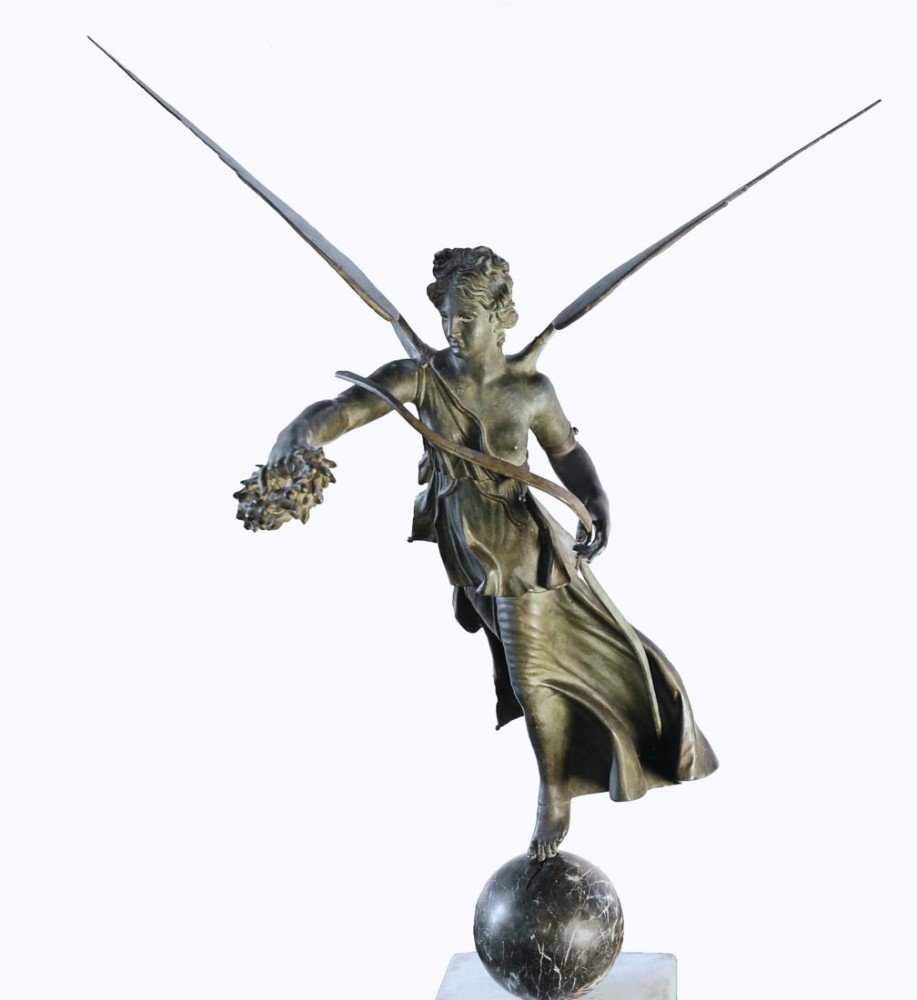 Italian Grand Tour Bronze Figure of Nike, or Winged Victory
