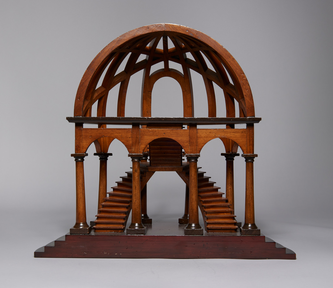 Authentic Models Demi Dome Architectural Model Wooden Staircase