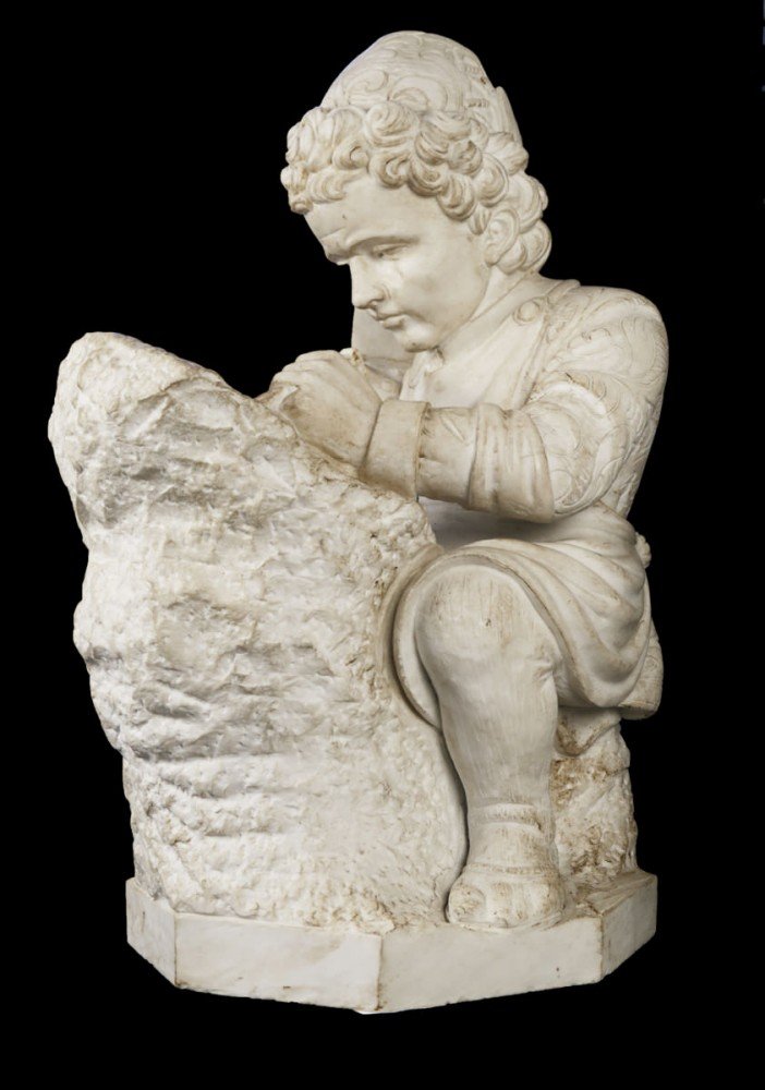 Young Michelangelo Sculpting, after Emilio Zocchi | Collection | WOLFS