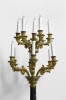 A very large pair of 19thc. French Empire period 13 light candelabras, fitted for electricity