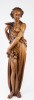 Pair of large, rare, superbly carved, butternut wood figures representing Europe and Africa by Alexandre-Georges Fourdinois