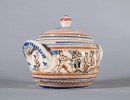 Covered Tureen, Hand Decorated Ceramic 
