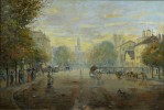 Parisian Street Scene, Avenue Montaigne (19thc. French School) by 19th Century French School