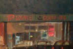 Storefronts at Night by William A. Van Duzer