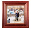 Marija Zajac (American 20thc.) - Woman In a Babushka Sweeping Snow