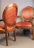 Pair of Louis XVIth Style Leather Upholstered Open Armchairs