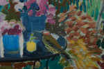 Garden Still Life with Table and Bird by Joseph Benjamin O’Sickey
