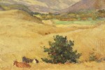 Pair of Cows in Mountain Landscape  by Abel G. Warshawsky
