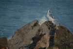Ocean Rocks with Perched Bird by George Gustav Adomeit