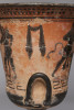 Ancient Style Greek Black Figure Calyx Krater