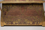 Art Nouveau Jugendstil Casque with Inlaid Brass Rose Design