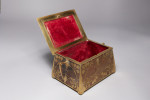 Art Nouveau Jugendstil Casque with Inlaid Brass Rose Design