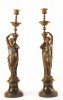 Auguste Joseph Peiffer, Pair 19th century Bronze Candelabra by Auguste Joseph Peiffer
