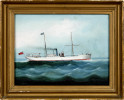 Ship at Sea by 19th Century British School