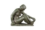 Seated Nude Dancer, Holding her Foot by 20th Century School
