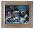 Mills at Chagrin Falls in Winter by Carl Frederick Gaertner