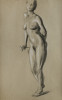 Figurative Charcoal and White Heightening on Paper Drawing: 
