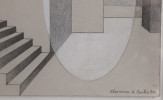 Abstract Graphite and White Heightening on Paper Drawing: 
