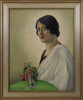 Woman with Fuchsia by Clarence Holbrook Carter