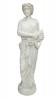 Full Scale Carved Marble Figure of a Woman with a Wheat Sheaf