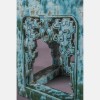 Large Pair of Chinese Green and Blue Glazed Ceramic Pedestals