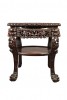A Chinese Teak Wood and Marble Top Stand
