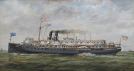 'City of Cleveland' Steamship by 19th Century American School