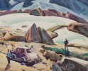 Landscape Watercolor on Whatman Board Painting: 