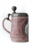 A Hannoversch-Munden Faience Pewter Mounted Tankard by Continental Faience