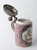 A Hannoversch-Munden Faience Pewter Mounted Tankard by Continental Faience