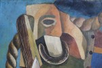 Cubist Still Life with Rope, Chair and Theatrical Mask by 20th Century American School