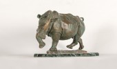 Bronze Rhino by Donald Greig