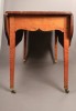 An American Federal or Sheraton Tiger Maple Drop Leaf Table, 19thc.