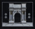 Eglomise Classical Architectural Scene, 19th Century 