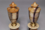 Pair of English Regency Blue John (Derbyshire Spar) Urns