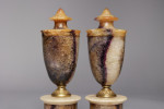 Pair of English Regency Blue John (Derbyshire Spar) Urns
