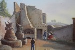 Tourists at Pompeii, Six Gouaches  by Federico Ciappa