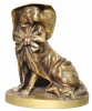 A French Gilt Bronze Inkwell in the Form of a Dog