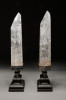Pair of Rock Crystal Obelisks by Guiliano Tincani