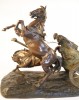 Giuseppe Ferrari 19th Century Bronze, Horse and Chariot by Giuseppe Ferrari