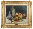 Gustave Madelain - Still Life with Fruit, Decanter, Vase and Jug by Gustave Madelain