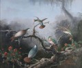 20thc. School, Hummingbirds in a Lush Landscape by 20th Century School