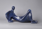 Bronze with Blue Patina Sculpture: 