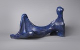 Bronze with Blue Patina Sculpture: 