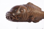 A Japanese Carved Wood Hearth Fish