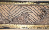 A Very Fine Japanese Ranma (Transom), Carved with Waves