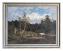 19th Century American Landscape with Cows