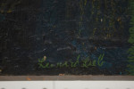 Abstract in Green and Black by Leonard Lieb