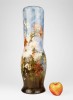 A French Limoges Polychrome Vase with Floral Motif, 19th Century